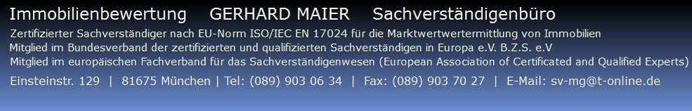 Honorar fr Immobiliengutachten - Immobilienbewertung  - Mnchen